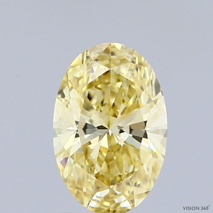 1.01ct Oval FANCY INTENSE YELLOW VS1 Lab Created Diamond
