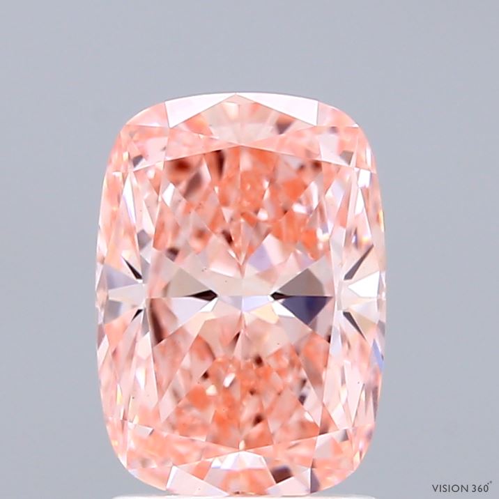 2.01ct Cushion FANCY VIVID PINK VS1 Lab Created Diamond