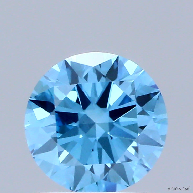 1ct Round FANCY VIVID BLUE VS1 Lab Created Diamond