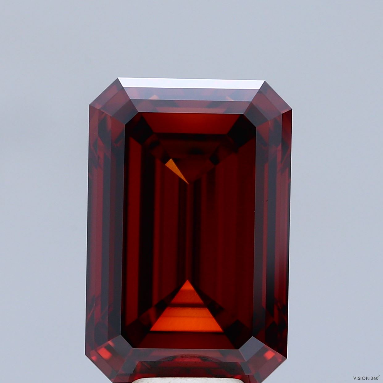 10.21ct Emerald FANCY DEEP ORANGE VVS2 Lab Created Diamond
