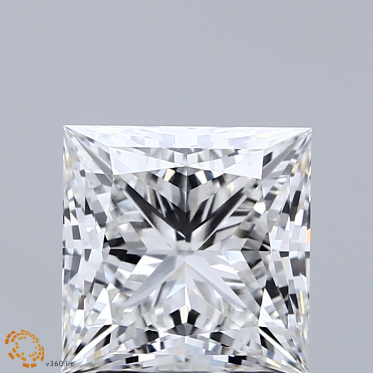 3.09ct Princess F VVS2 Lab Created Diamond