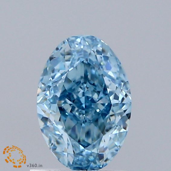 1.07ct Oval FANCY VIVID BLUE VVS2 Lab Created Diamond