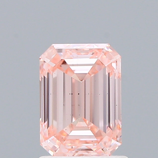 1.38ct Emerald FANCY INTENSE PINK VS2 Lab Created Diamond