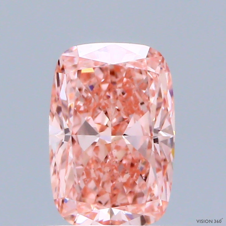 1ct Cushion FANCY VIVID PINK VS1 Lab Created Diamond