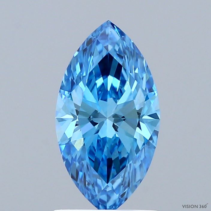 1.1ct Marquise FANCY VIVID BLUE VS1 Lab Created Diamond