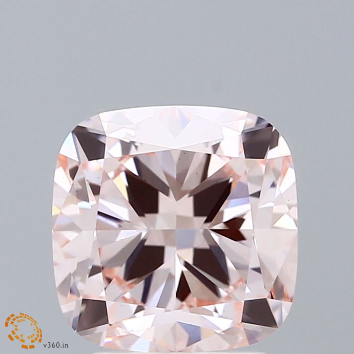 3.14ct Cushion FANCY PINK VS1 Lab Created Diamond