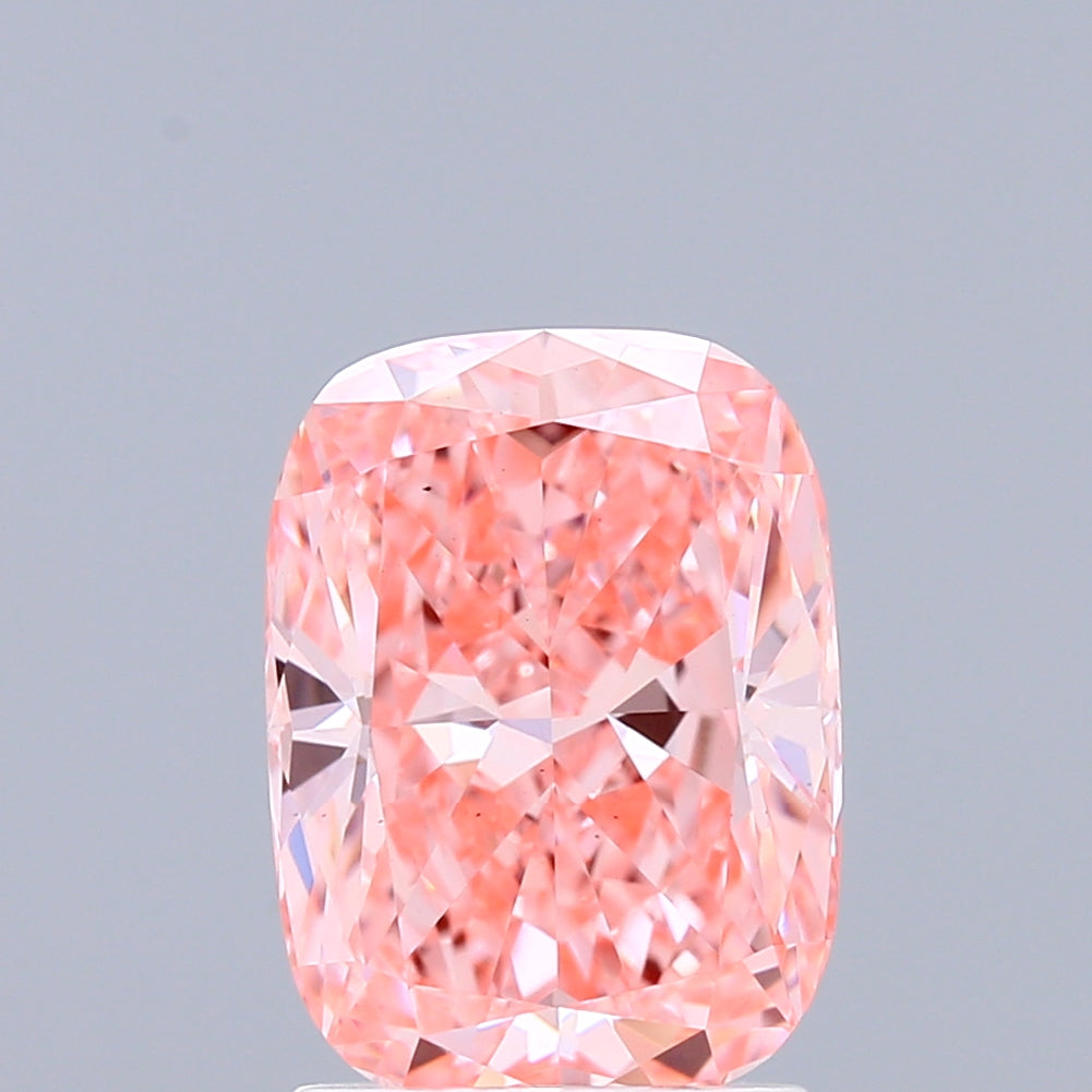 2ct Cushion FANCY VIVID PINK VS1 Lab Created Diamond