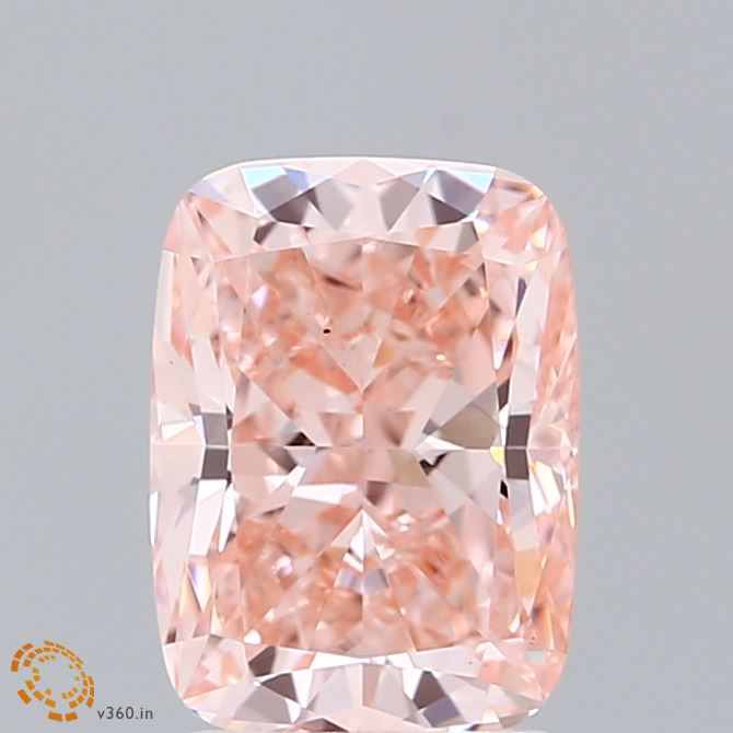 2.05ct Cushion FANCY VIVID PINK VS1 Lab Created Diamond