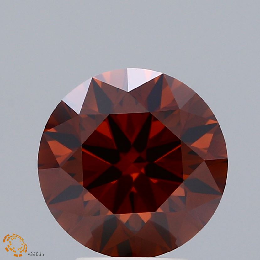 3.02ct Round FANCY DEEP ORANGE VVS2 Lab Created Diamond