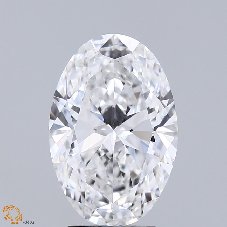 3.26ct Oval D VVS1 Lab Created Diamond