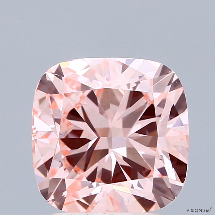 2.69ct Cushion FANCY INTENSE PINK VS1 Lab Created Diamond