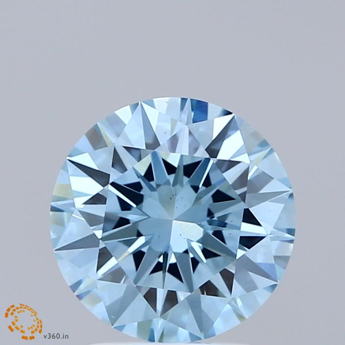 2.02ct Round FANCY VIVID BLUE VS1 Lab Created Diamond