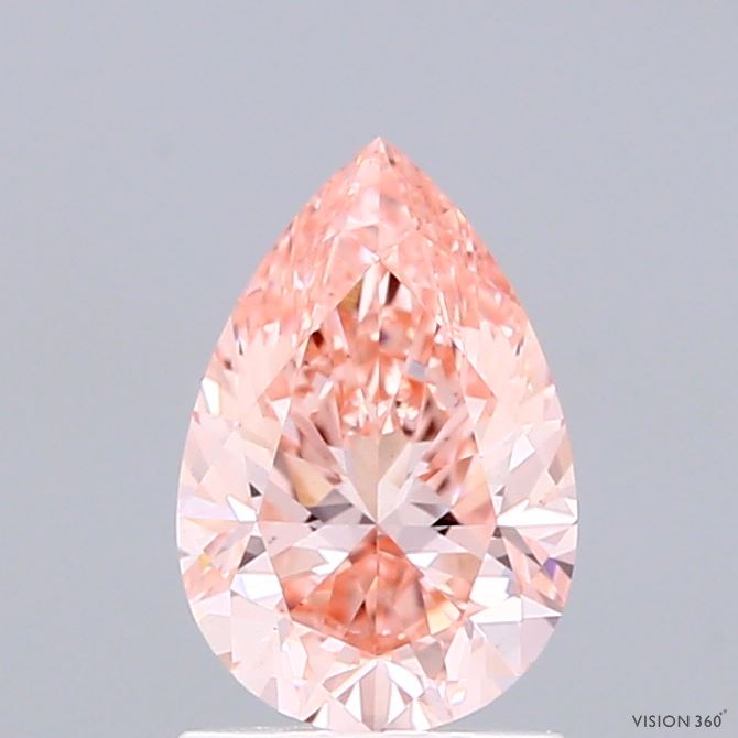 1.01ct Pear FANCY VIVID PINK VS1 Lab Created Diamond