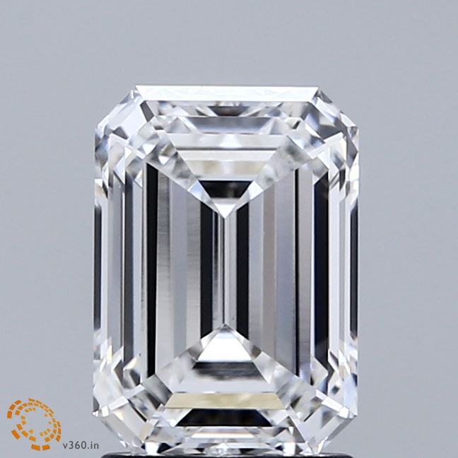 2.05ct Emerald E VVS2 Lab Created Diamond