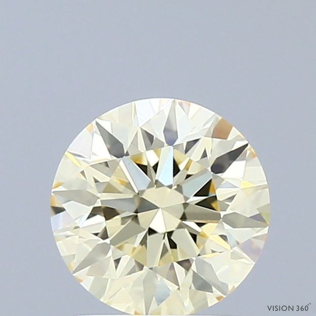 1.2ct Round FANCY LIGHT YELLOW VVS2 Lab Created Diamond