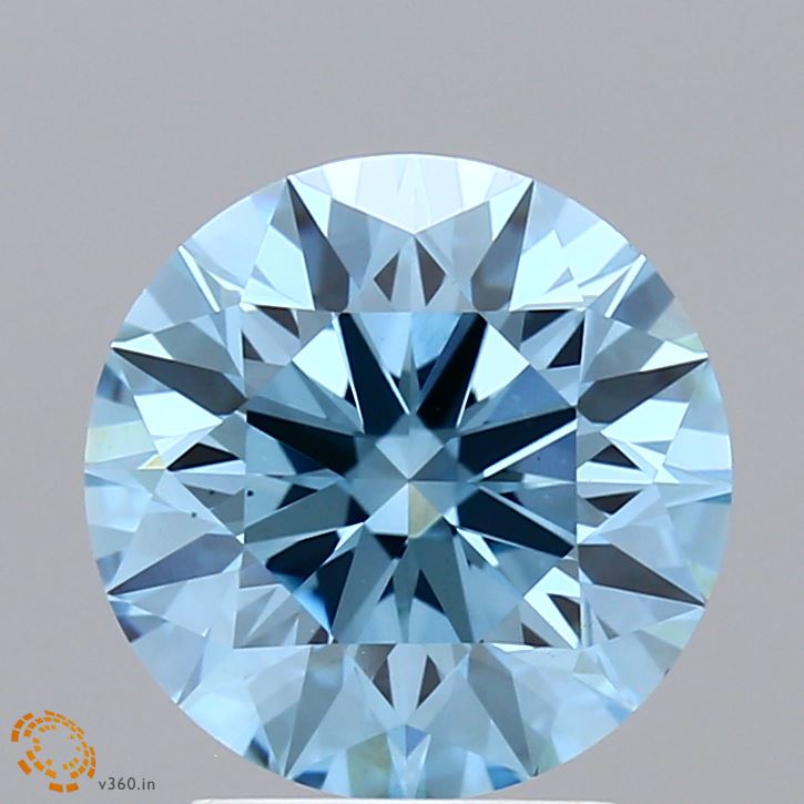 2.85ct Round FANCY VIVID BLUE VS1 Lab Created Diamond