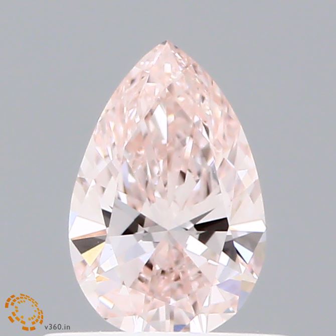 0.53ct Pear FANCY LIGHT PINK VVS2 Lab Created Diamond