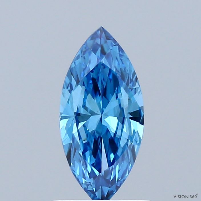 0.73ct Marquise FANCY VIVID BLUE VS1 Lab Created Diamond
