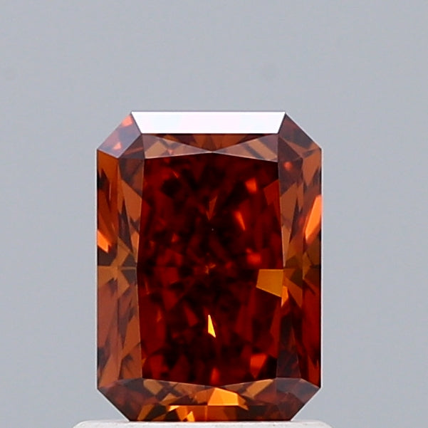 1.05ct Radiant FANCY ORANGE VS1 Lab Created Diamond