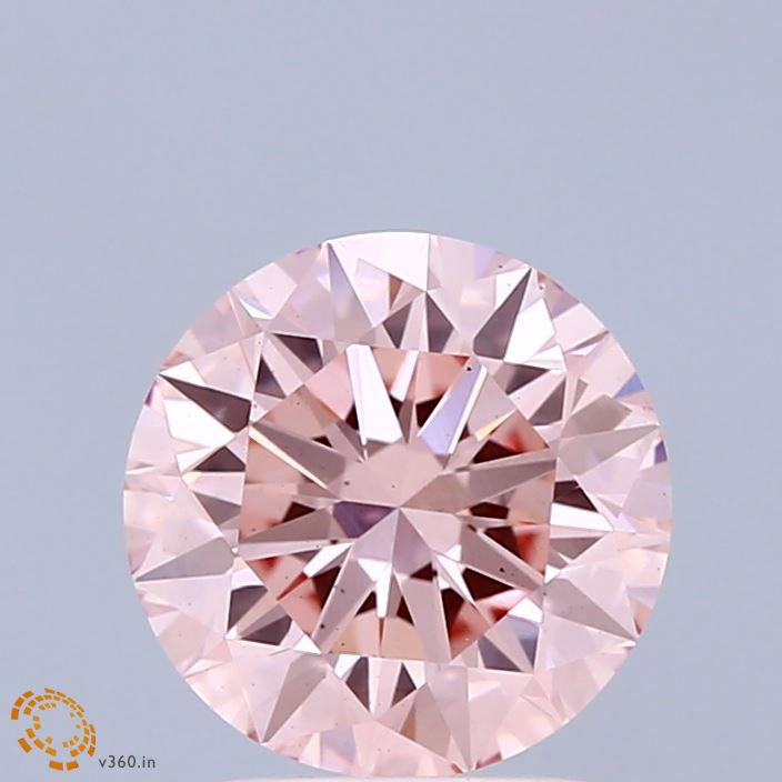 2.03ct Round FANCY INTENSE PINK VS2 Lab Created Diamond