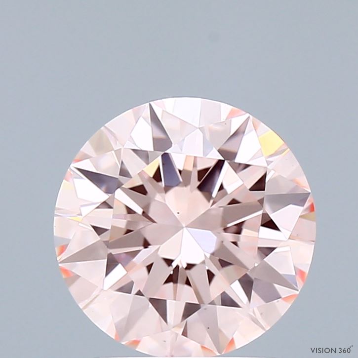 2.1ct Round FANCY PINK VS1 Lab Created Diamond