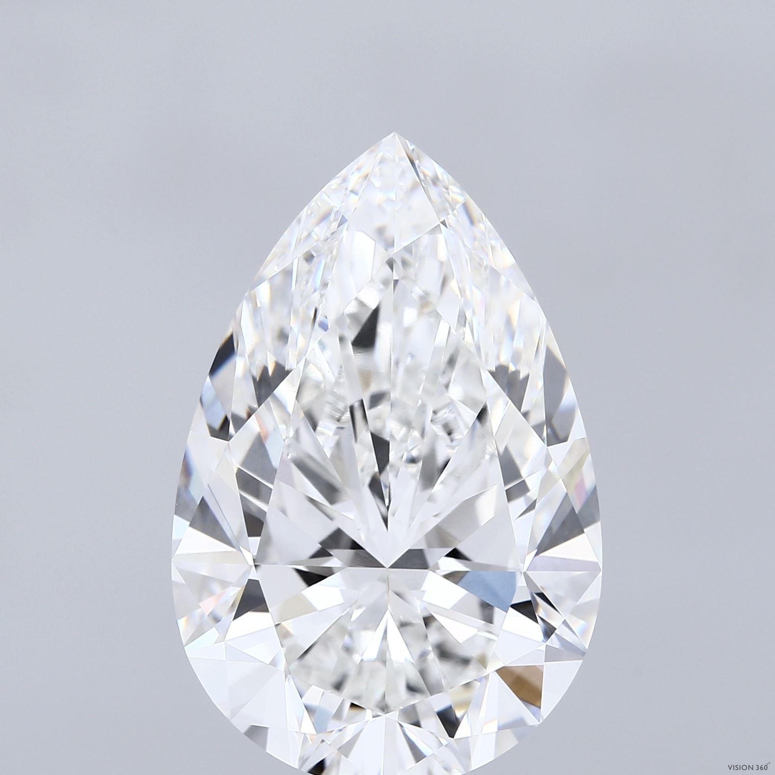 14.51ct Pear F VVS2 Lab Created Diamond