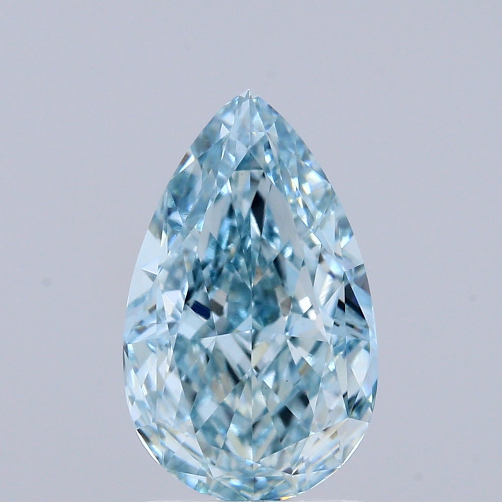 2.06ct Pear FANCY INTENSE BLUE VS1 Lab Created Diamond