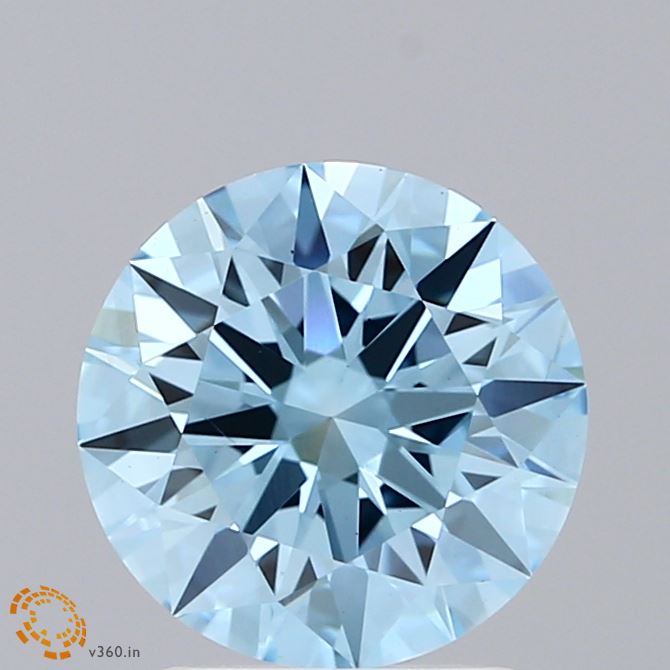 2.11ct Round FANCY VIVID BLUE VS1 Lab Created Diamond