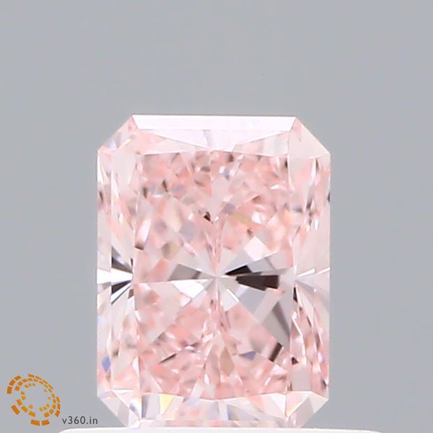 0.54ct Radiant FANCY INTENSE PINK VS1 Lab Created Diamond