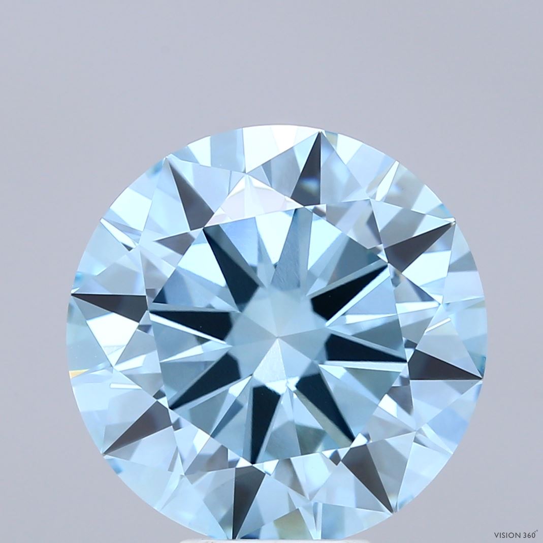 8ct Round FANCY INTENSE BLUE VVS2 Lab Created Diamond