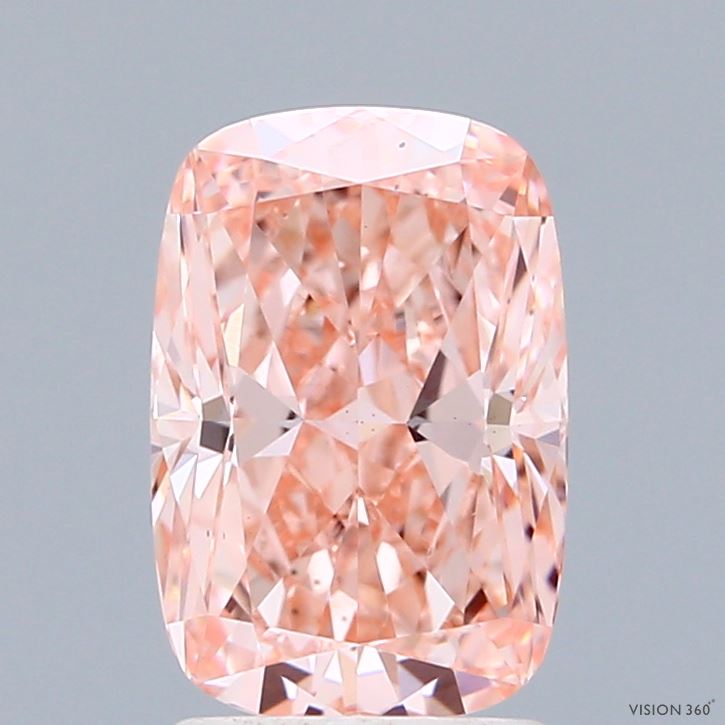 2.1ct Cushion FANCY VIVID PINK VS1 Lab Created Diamond