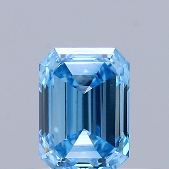 0.53ct Emerald FANCY VIVID BLUE VVS1 Lab Created Diamond