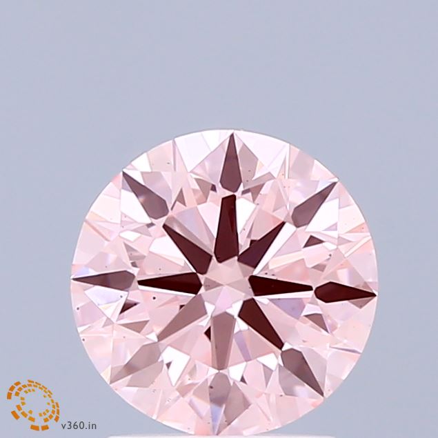 1.46ct Round FANCY INTENSE PINK VS2 Lab Created Diamond