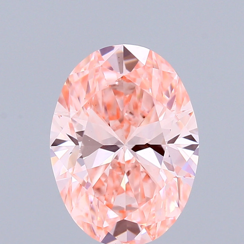 1.51ct Oval FANCY VIVID PINK VS1 Lab Created Diamond