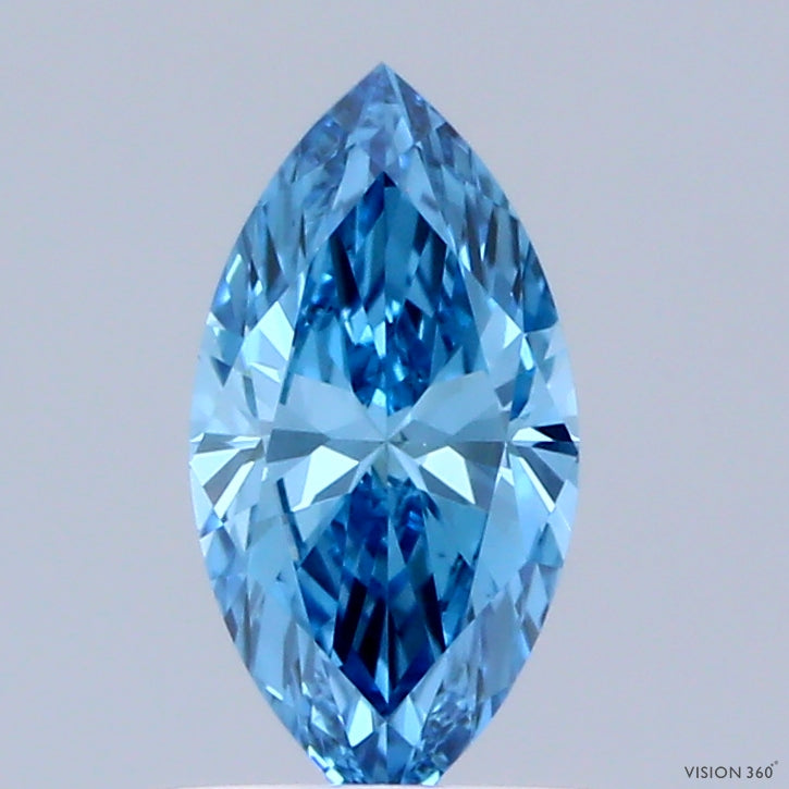 0.52ct Marquise FANCY VIVID BLUE VS1 Lab Created Diamond