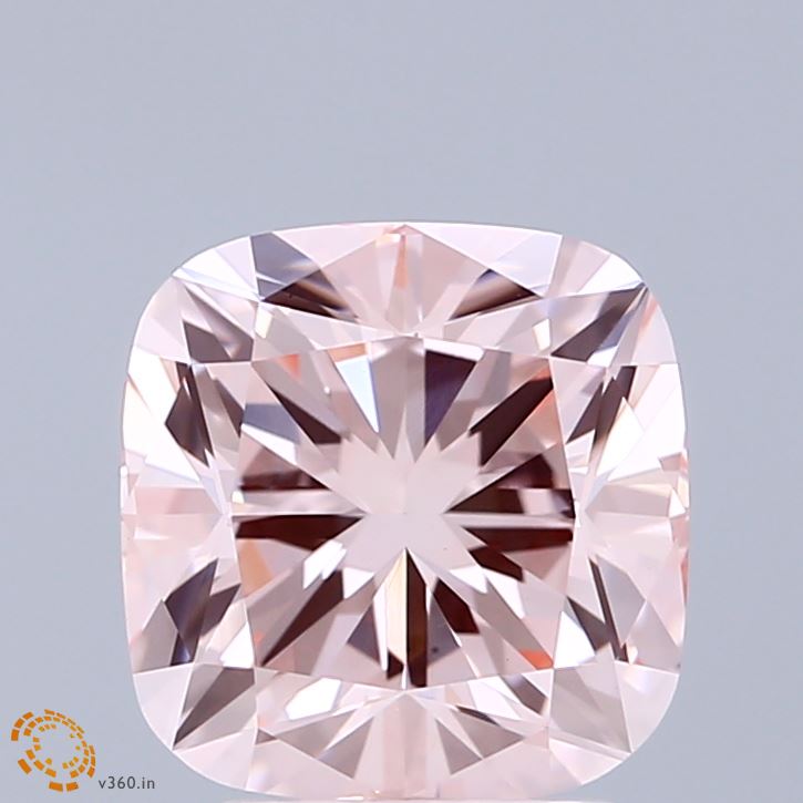 3.14ct Cushion FANCY INTENSE PINK VS1 Lab Created Diamond