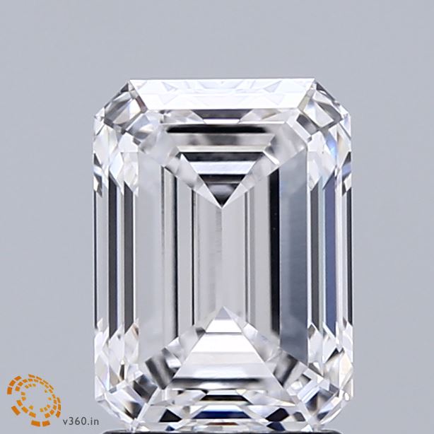 2.04ct Emerald E VVS1 Lab Created Diamond