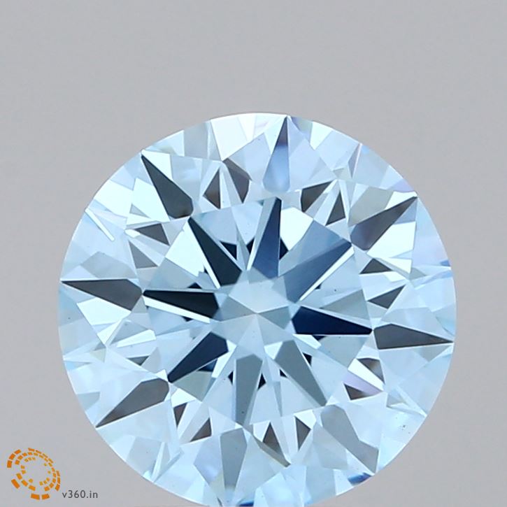 2.43ct Round FANCY VIVID BLUE VS1 Lab Created Diamond