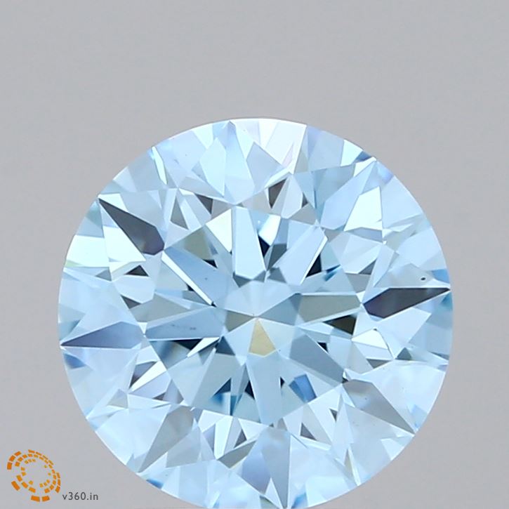 2.38ct Round FANCY VIVID BLUE VS1 Lab Created Diamond
