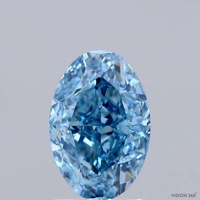 1.15ct Oval FANCY VIVID BLUE VS1 Lab Created Diamond