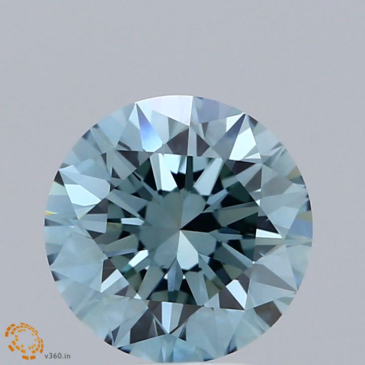 2.01ct Round FANCY VIVID GREEN VVS2 Lab Created Diamond