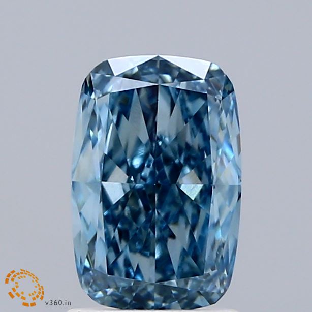 1.5ct Cushion FANCY VIVID BLUE VS1 Lab Created Diamond
