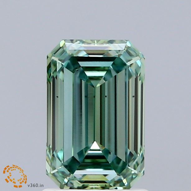 1.5ct Emerald FANCY VIVID GREEN VS1 Lab Created Diamond