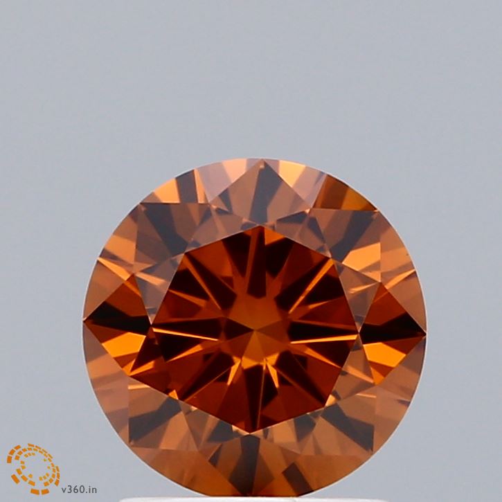 1.5ct Round FANCY ORANGE VS1 Lab Created Diamond