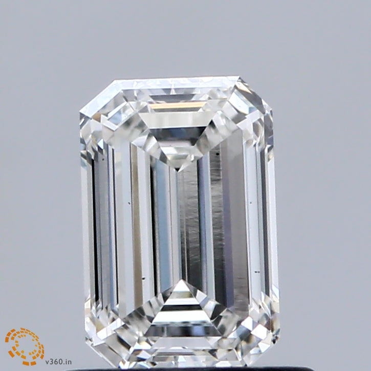 0.89ct Emerald F VS1 Lab Created Diamond