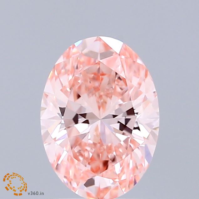 1.34ct Oval FANCY VIVID PINK VS1 Lab Created Diamond