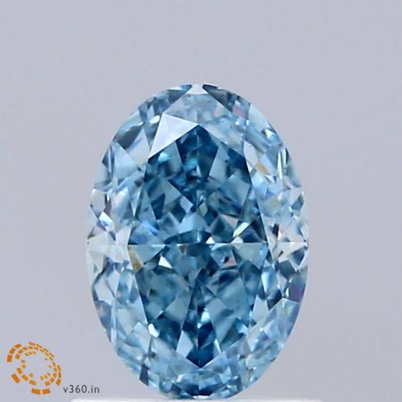 1.09ct Oval FANCY VIVID BLUE VS2 Lab Created Diamond