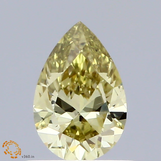 0.51ct Pear FANCY INTENSE YELLOW VS1 Lab Created Diamond