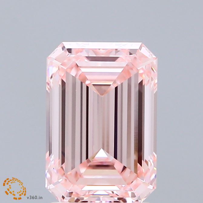 2.13ct Emerald FANCY INTENSE PINK VVS2 Lab Created Diamond