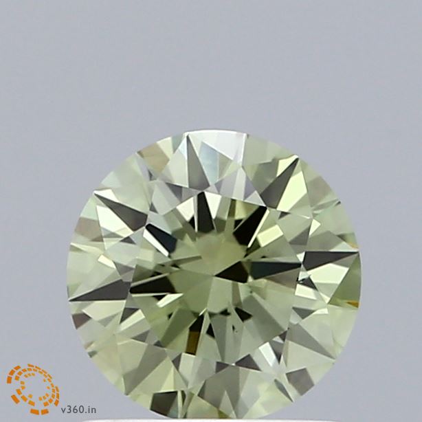 1.01ct Round FANCY INTENSE GREEN VS2 Lab Created Diamond